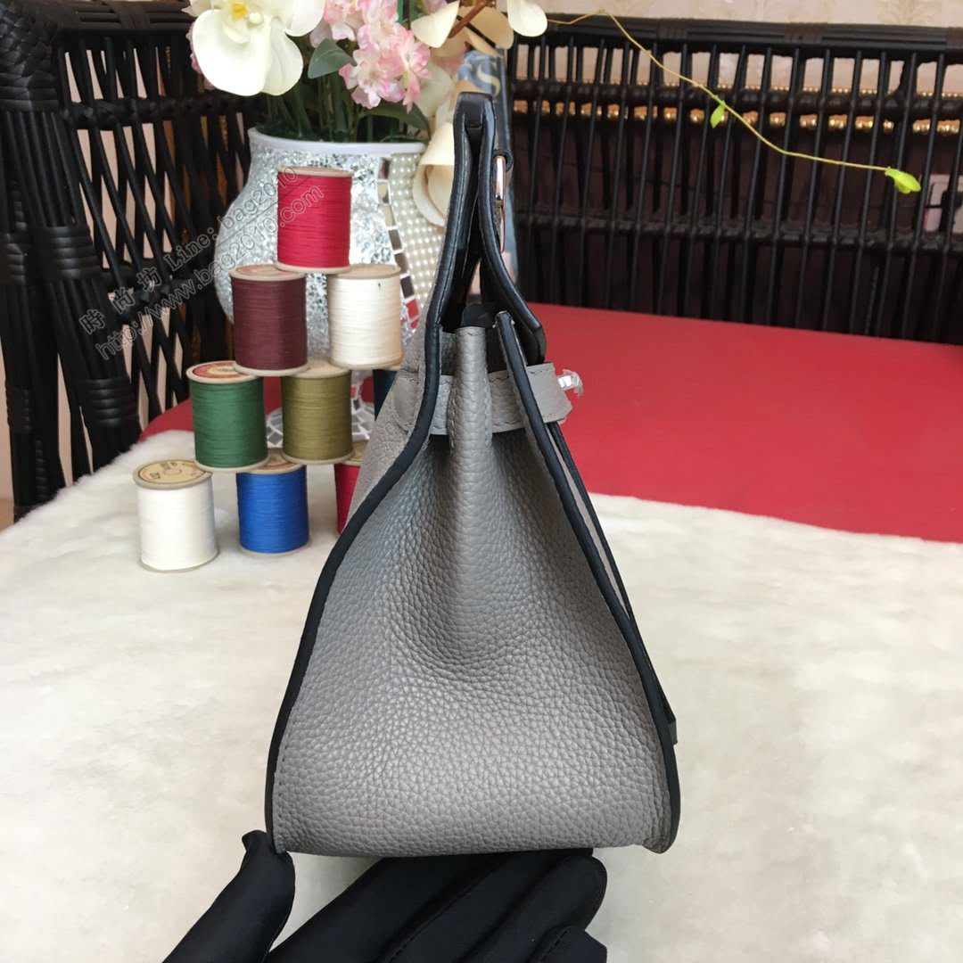 愛馬仕Jypsiere吉普賽 原版進口牛皮 Hermesn肩背斜挎包 冰川灰銀扣  am2138